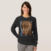 Een mooi rood neus pitbull schilderij t-shirt (Voorkant volledig)