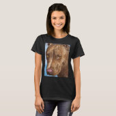 Een mooi rood neus pitbull schilderij t-shirt (Voorkant volledig)