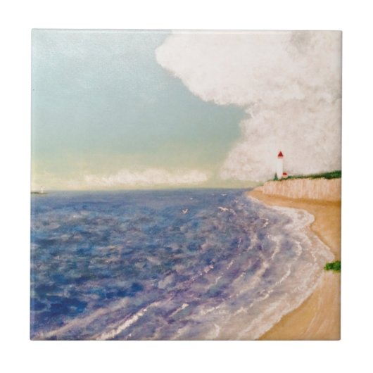 Een mooi Sandy Beach Tegeltje (Voorkant)