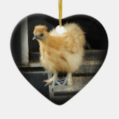 een mooi Silkie Bantam Chicken afbeelding. Keramisch Ornament (Voorkant)