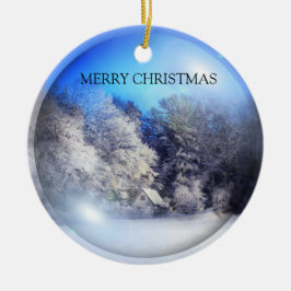 Een mooi sneeuwafbeelding keramisch ornament