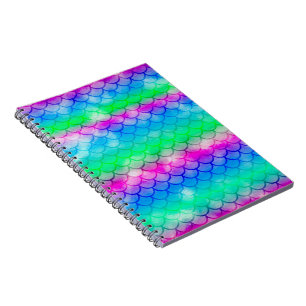Een mooi spectrum van zeemeermin kleuren notitieboek