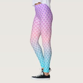 Een mooi spectrum van zeemeermin kleurenlegging leggings