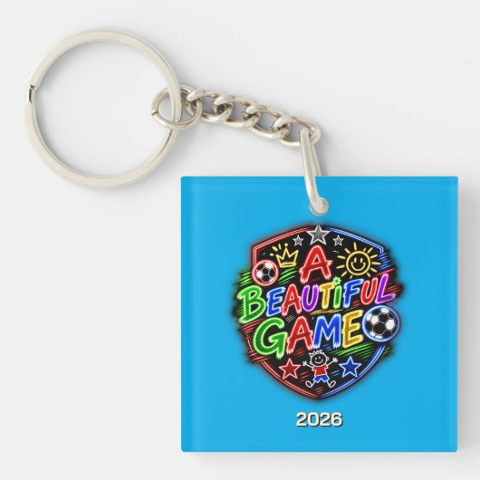 Een mooi spel voor kinderen sleutelhanger (Voorkant)