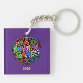 Een mooi spel voor kinderen sleutelhanger (Achterkant)