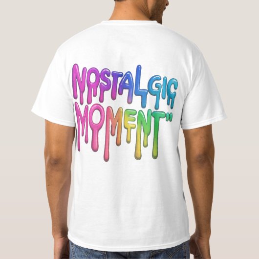 Een mooi T-shirt voor mannen met nostalgisch momen (Achterkant)