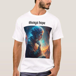 Een mooi t'shirt om te denken, er is altijd hoop t-shirt