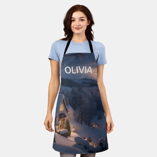 Een mooi uitzicht van Kerstmis Schort (Gedragen)