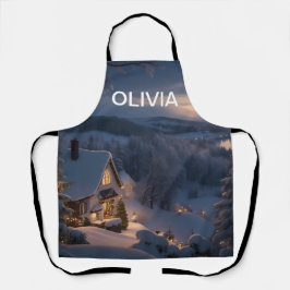 Een mooi uitzicht van Kerstmis Schort