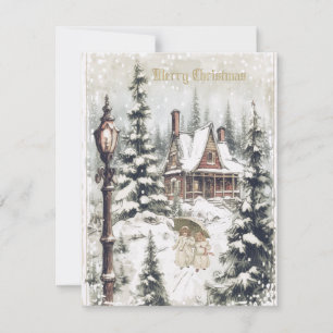 Een mooi vintage kerst Kaart Design