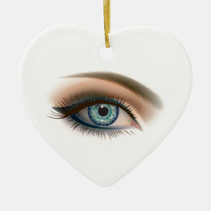 Een mooi vrouw oog. keramische versiering keramisch ornament
