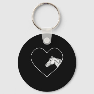 Een mooi wit paard om meisjes het hart van sleutelhanger