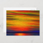 Een mooie abstracte zonsondergang over de oceaan briefkaart (Voorkant / Achterkant)