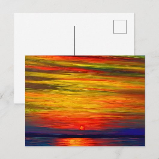 Een mooie abstracte zonsondergang over de oceaan briefkaart (Voorkant / Achterkant)