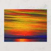 Een mooie abstracte zonsondergang over de oceaan briefkaart (Voorkant)