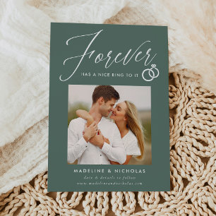 Een mooie afsluiter van het Sage Verloving Kaart