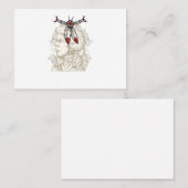 een mooie amerikaanse en gevederde halsketting visitekaartje (Voorkant / Achterkant)