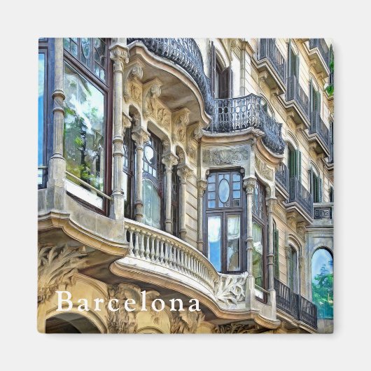 Een mooie architectuur aangevuld met reflecties. magneet (Voorkant)