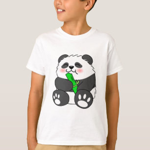 Een Mooie Baby Panda Die Bamboestengel Eet T-shirt