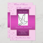 Een mooie begrafenisuitnodiging voor het leven kaart (Voorkant / Achterkant)