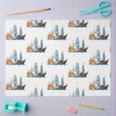Een mooie blauwe nautische serie ontwerp 12 tissuepapier (Craft)