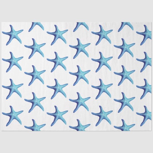 Een mooie blauwe nautische serie ontwerp 2 tissuepapier (Voorkant)