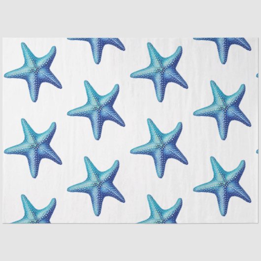 Een mooie blauwe nautische serie ontwerp 6 tissuepapier (Voorkant)