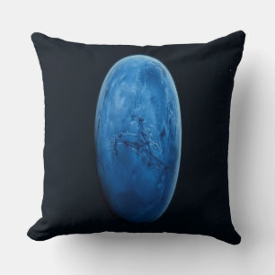 Een mooie blauwe planeet kussen