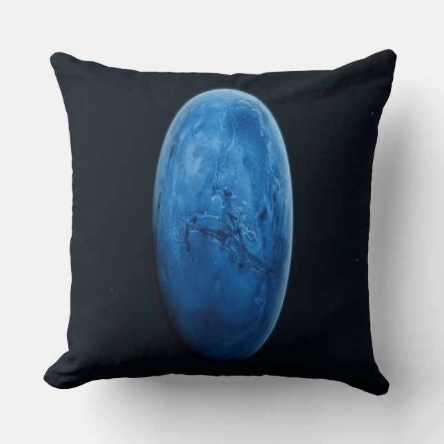 Een mooie blauwe planeet kussen (Voorkant)