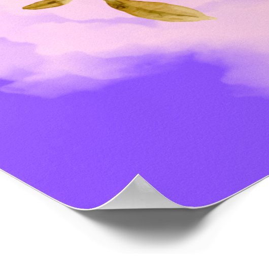 Een mooie bloem poster borstel stijl (Hoek)