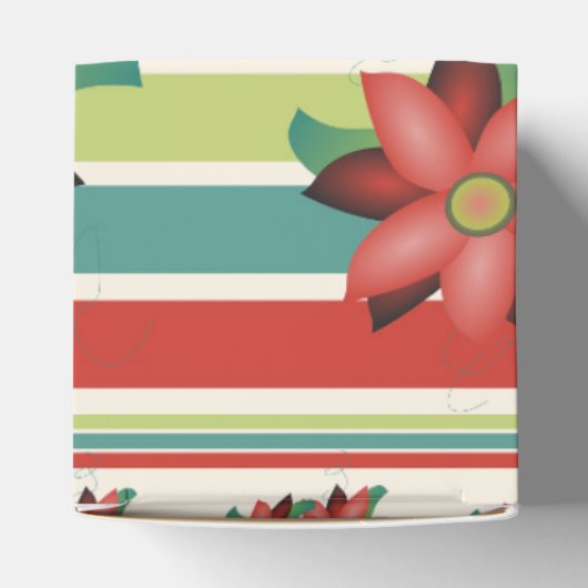 Een mooie bloemrijke papieren hart chocolade gunst bedankdoosjes (Bovenkant)