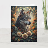 Een mooie boswolf kaart (Voorkant)