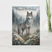 Een mooie boswolf kaart (Voorkant)