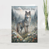 Een mooie boswolf kaart (Voorkant)