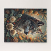 Een mooie boswolf legpuzzel (Horizontaal)