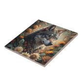 Een mooie boswolf tegeltje (Zijkant)