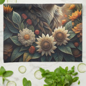 Een mooie boswolf theedoek (Gevouwen)