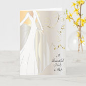 Een mooie bride om Kaart te feliciteren. (Gele Bloem)