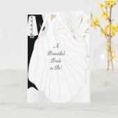 Een mooie bride om Kaart te feliciteren. (Gele Bloem)