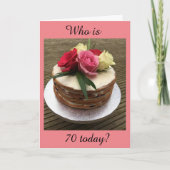 EEN MOOIE CAKE VOOR UW **70th** BIRTHDAY-Kaart Kaart (Voorkant)