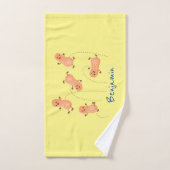 Een mooie cartoon van een pinda's bad handdoek (Handdoek)