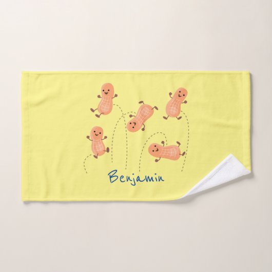 Een mooie cartoon van een pinda's bad handdoek (Handdoek)