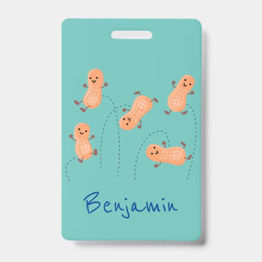 Een mooie cartoon van een pinda's badge (Voorzijde)