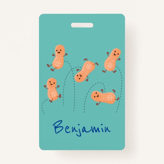 Een mooie cartoon van een pinda's badge (Voorkant)