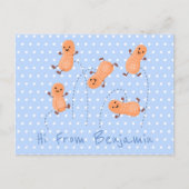 Een mooie cartoon van een pinda's briefkaart (Voorkant)