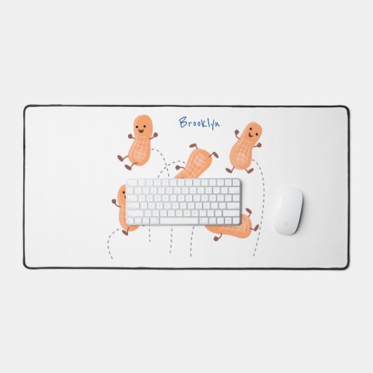 Een mooie cartoon van een pinda's bureaumat (Keyboard & Muis)