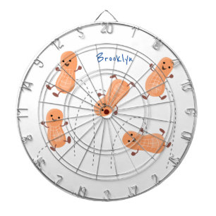 Een mooie cartoon van een pinda's dartbord