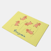 Een mooie cartoon van een pinda's deurmat (Schuin)