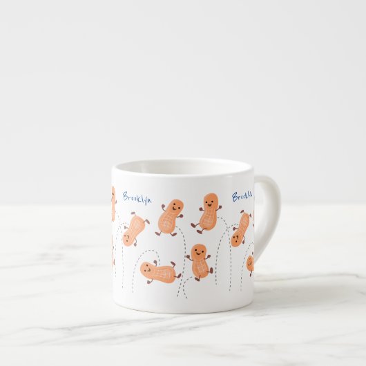 Een mooie cartoon van een pinda's espresso kop (Voorkant rechts)