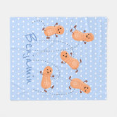 Een mooie cartoon van een pinda's fleece deken (Voorkant (Horizontaal))